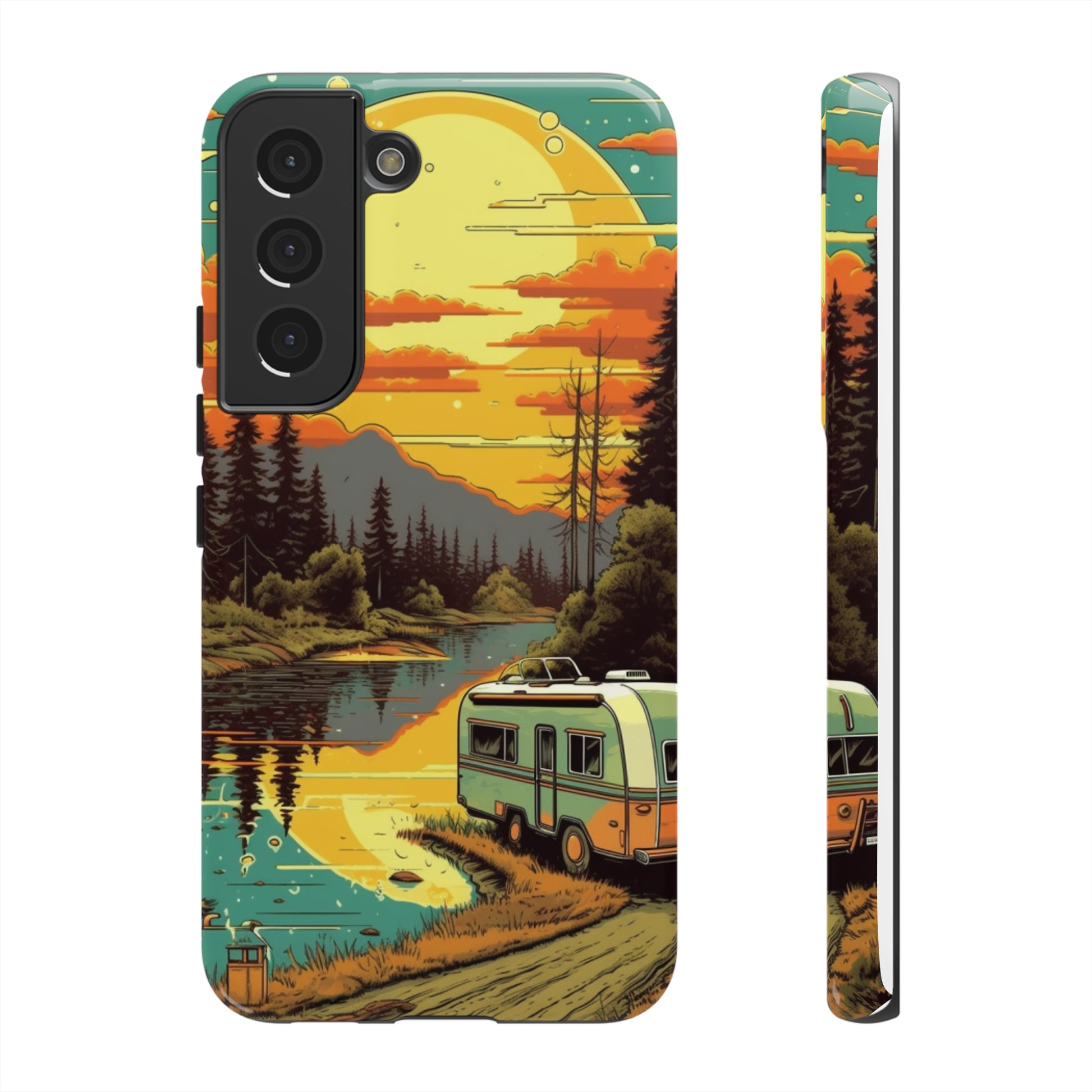 Maryland Retro Landscape Retro Phone Case for iPhone 14 Pro Max 13 12 11 Se 2022 Xr Fits Samsung S23 Ultra S22 S21 A54 A14 & Pixel Xl 7 6a 5