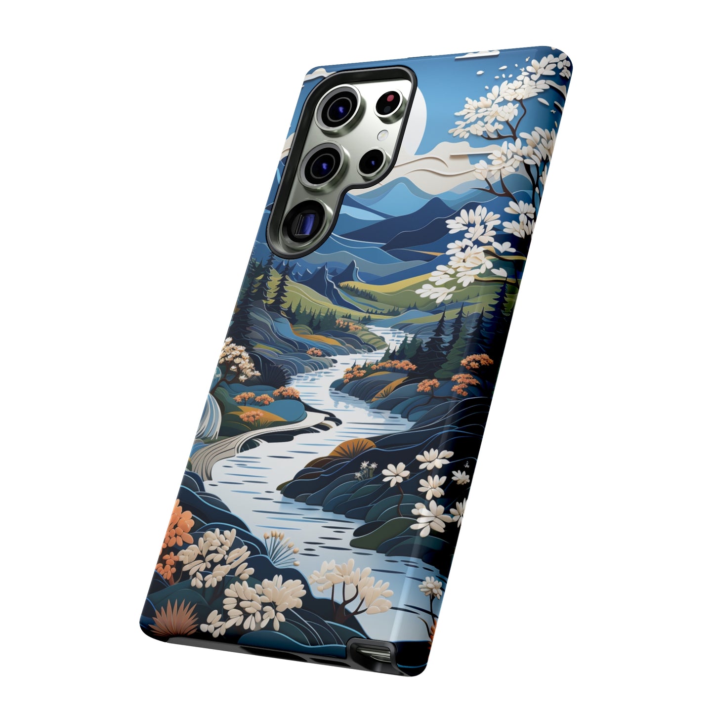 Vermont Landscape Retro Phone Case for iPhone 14 Pro Max 13 12 11 Se 2022 Xr Fits Samsung S23 Ultra S22 S21 A54 A14 And Pixel Xl 7 6a 5