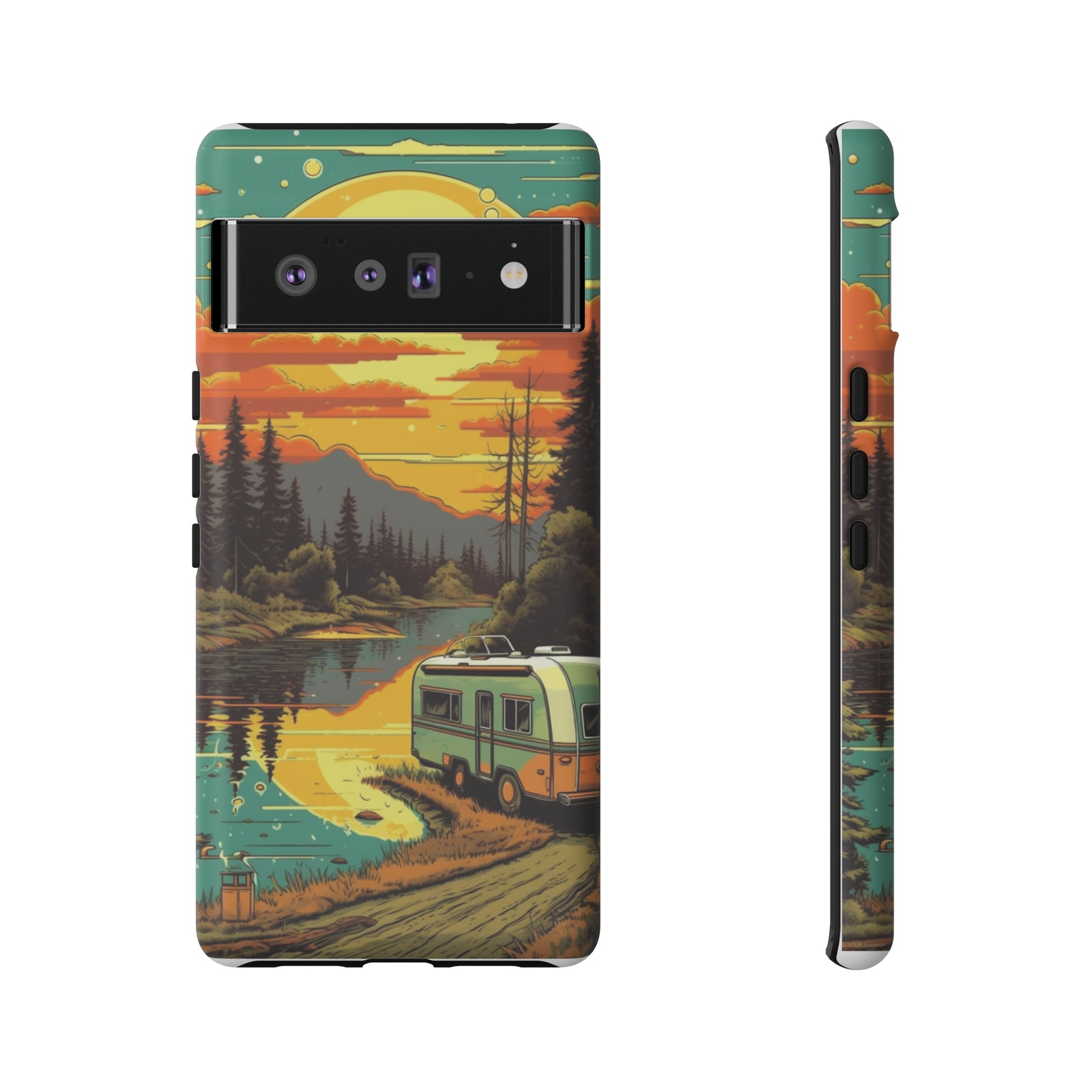 Maryland Retro Landscape Retro Phone Case for iPhone 14 Pro Max 13 12 11 Se 2022 Xr Fits Samsung S23 Ultra S22 S21 A54 A14 & Pixel Xl 7 6a 5