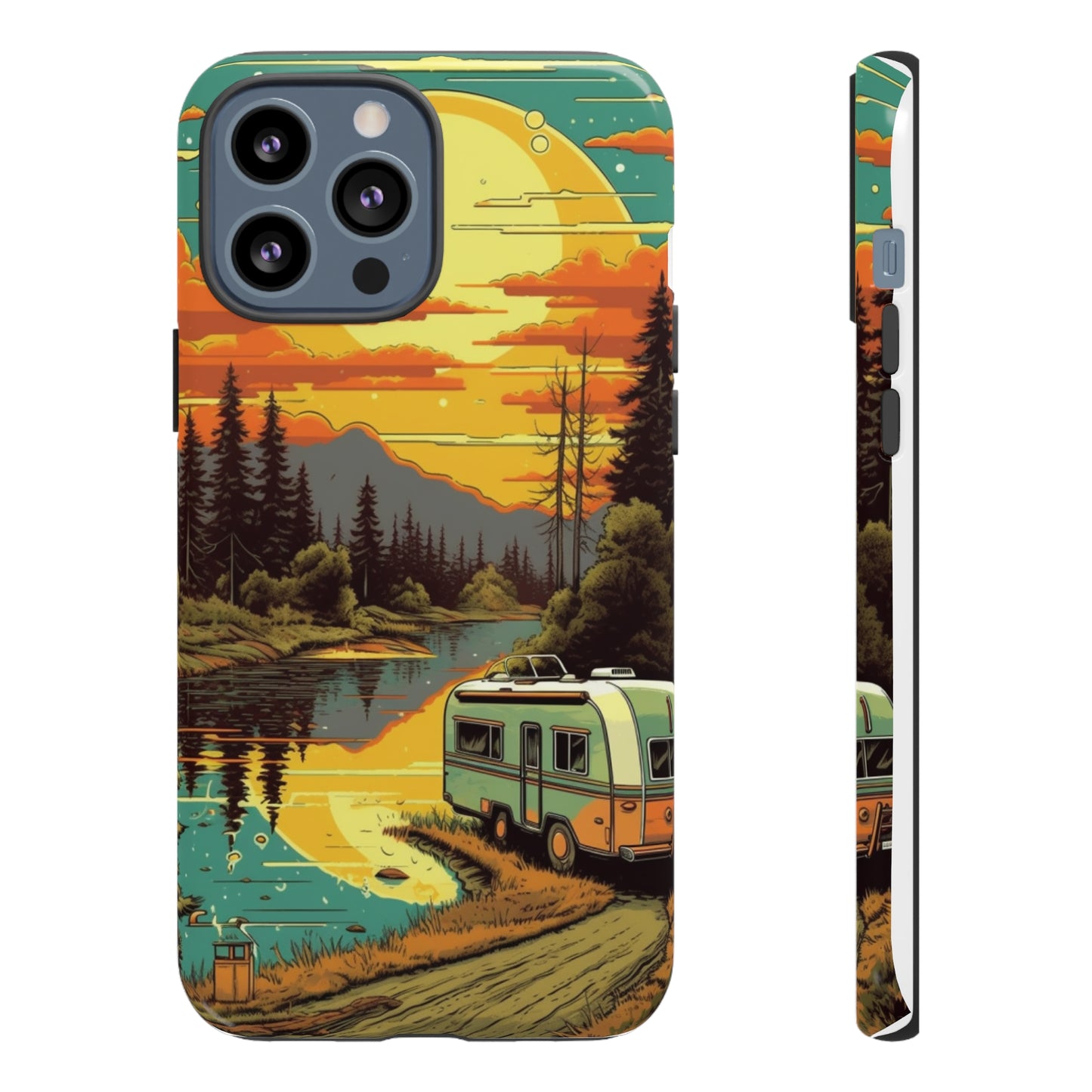 Maryland Retro Landscape Retro Phone Case for iPhone 14 Pro Max 13 12 11 Se 2022 Xr Fits Samsung S23 Ultra S22 S21 A54 A14 & Pixel Xl 7 6a 5