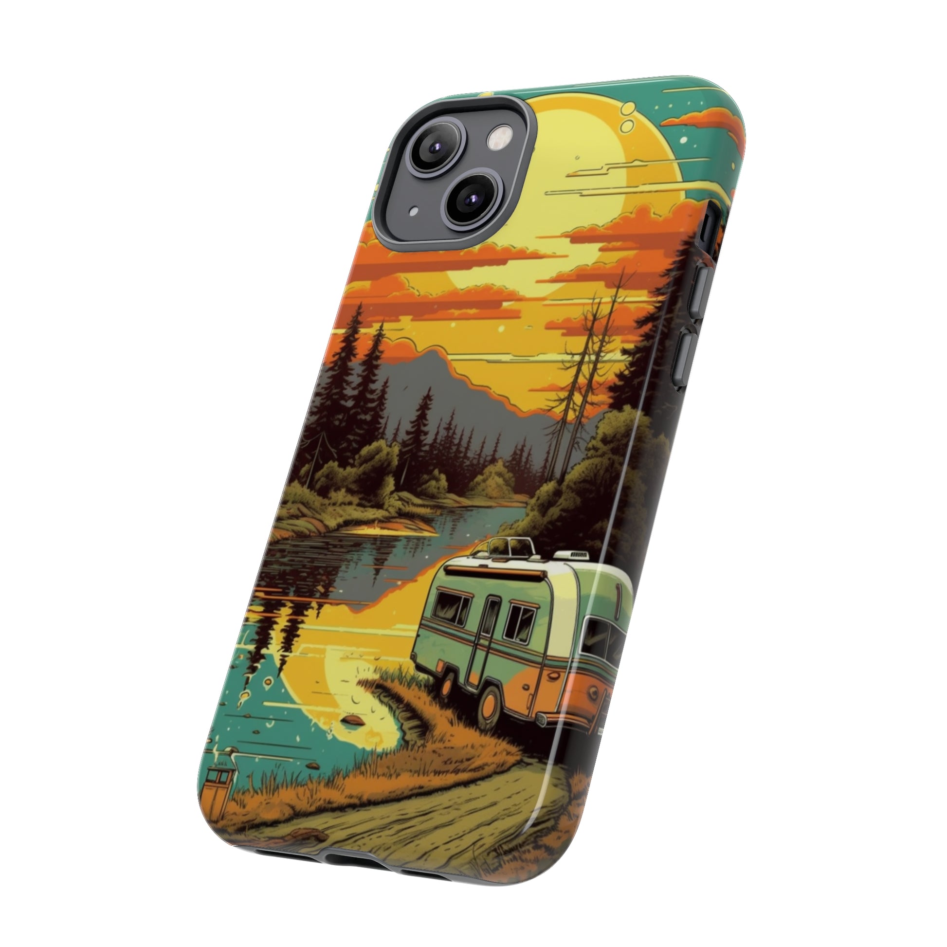 Maryland Retro Landscape Retro Phone Case for iPhone 14 Pro Max 13 12 11 Se 2022 Xr Fits Samsung S23 Ultra S22 S21 A54 A14 & Pixel Xl 7 6a 5