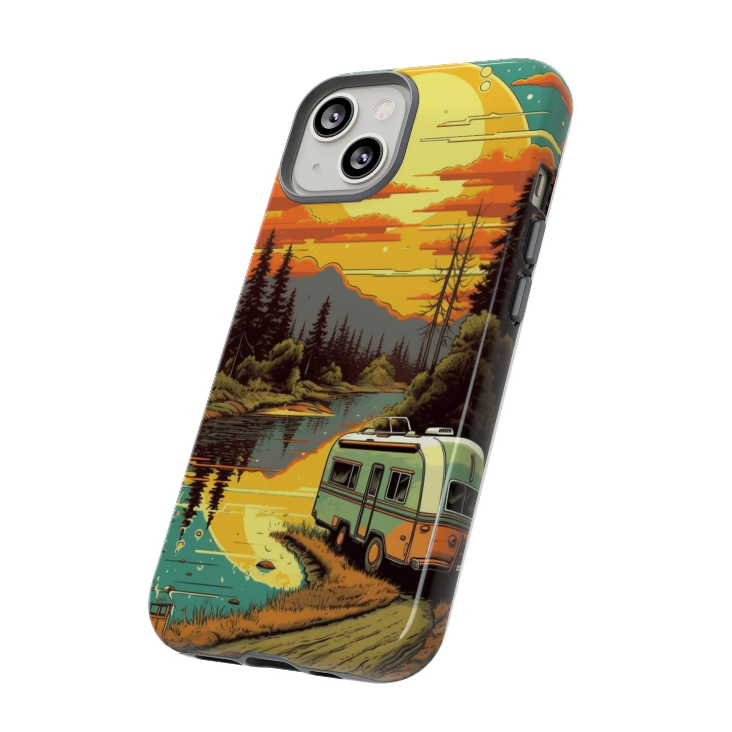 Maryland Retro Landscape Retro Phone Case for iPhone 14 Pro Max 13 12 11 Se 2022 Xr Fits Samsung S23 Ultra S22 S21 A54 A14 & Pixel Xl 7 6a 5