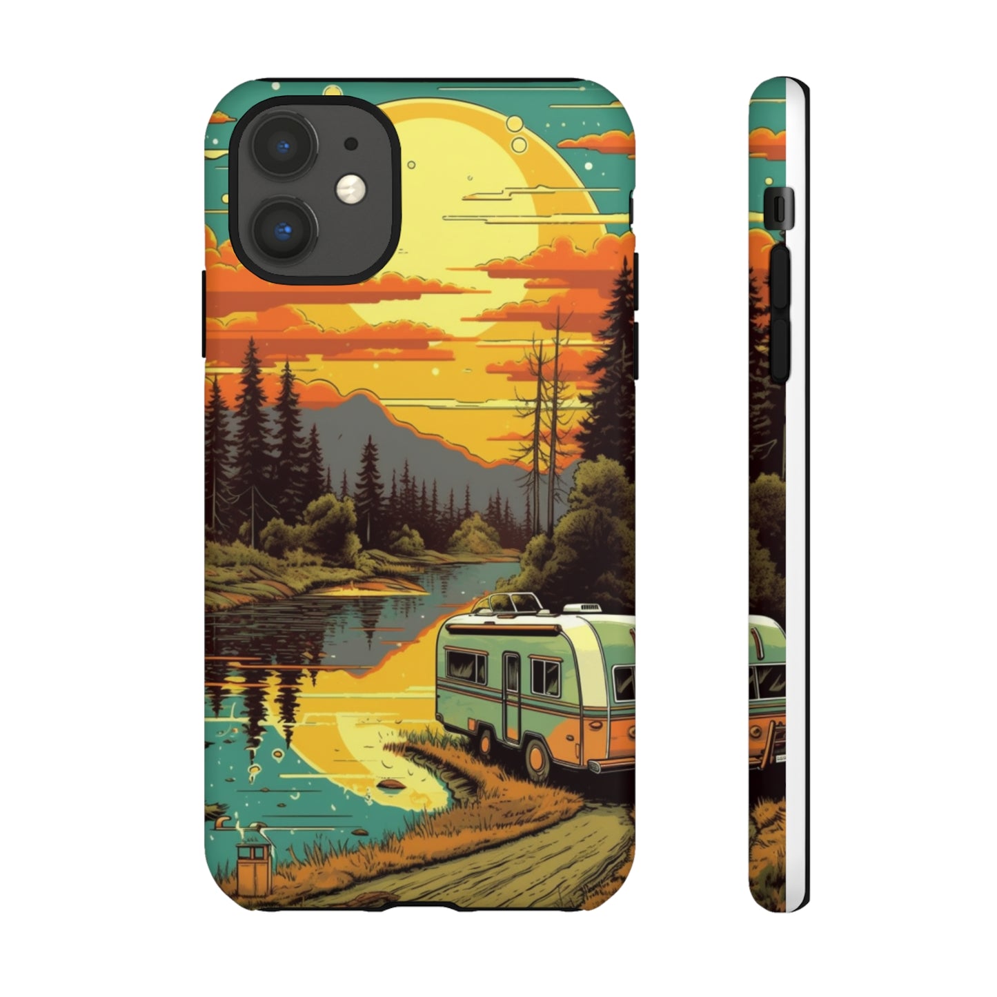 Maryland Retro Landscape Retro Phone Case for iPhone 14 Pro Max 13 12 11 Se 2022 Xr Fits Samsung S23 Ultra S22 S21 A54 A14 & Pixel Xl 7 6a 5