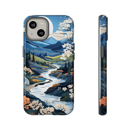 Vermont Landscape Retro Phone Case for iPhone 14 Pro Max 13 12 11 Se 2022 Xr Fits Samsung S23 Ultra S22 S21 A54 A14 And Pixel Xl 7 6a 5