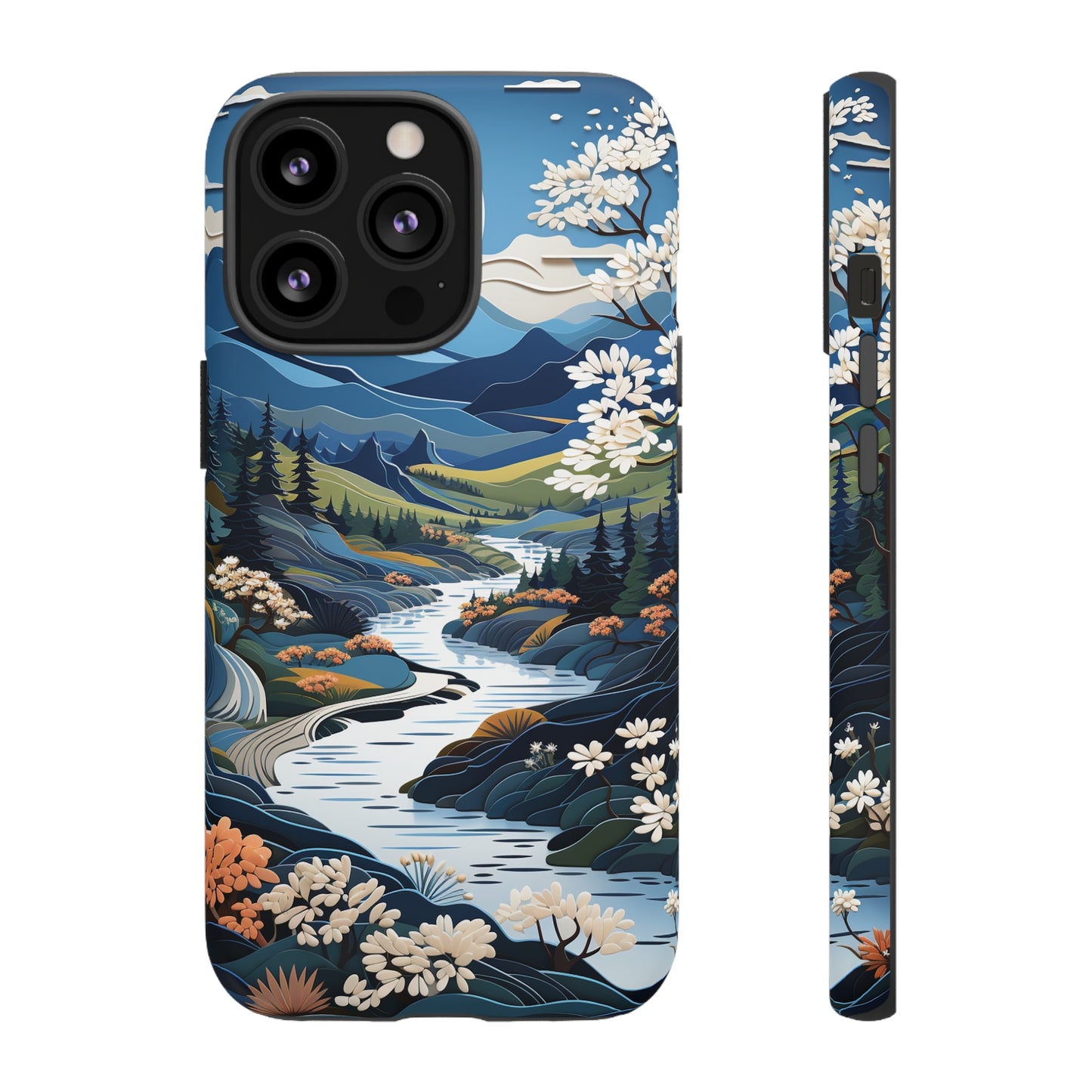 Vermont Landscape Retro Phone Case for iPhone 14 Pro Max 13 12 11 Se 2022 Xr Fits Samsung S23 Ultra S22 S21 A54 A14 And Pixel Xl 7 6a 5