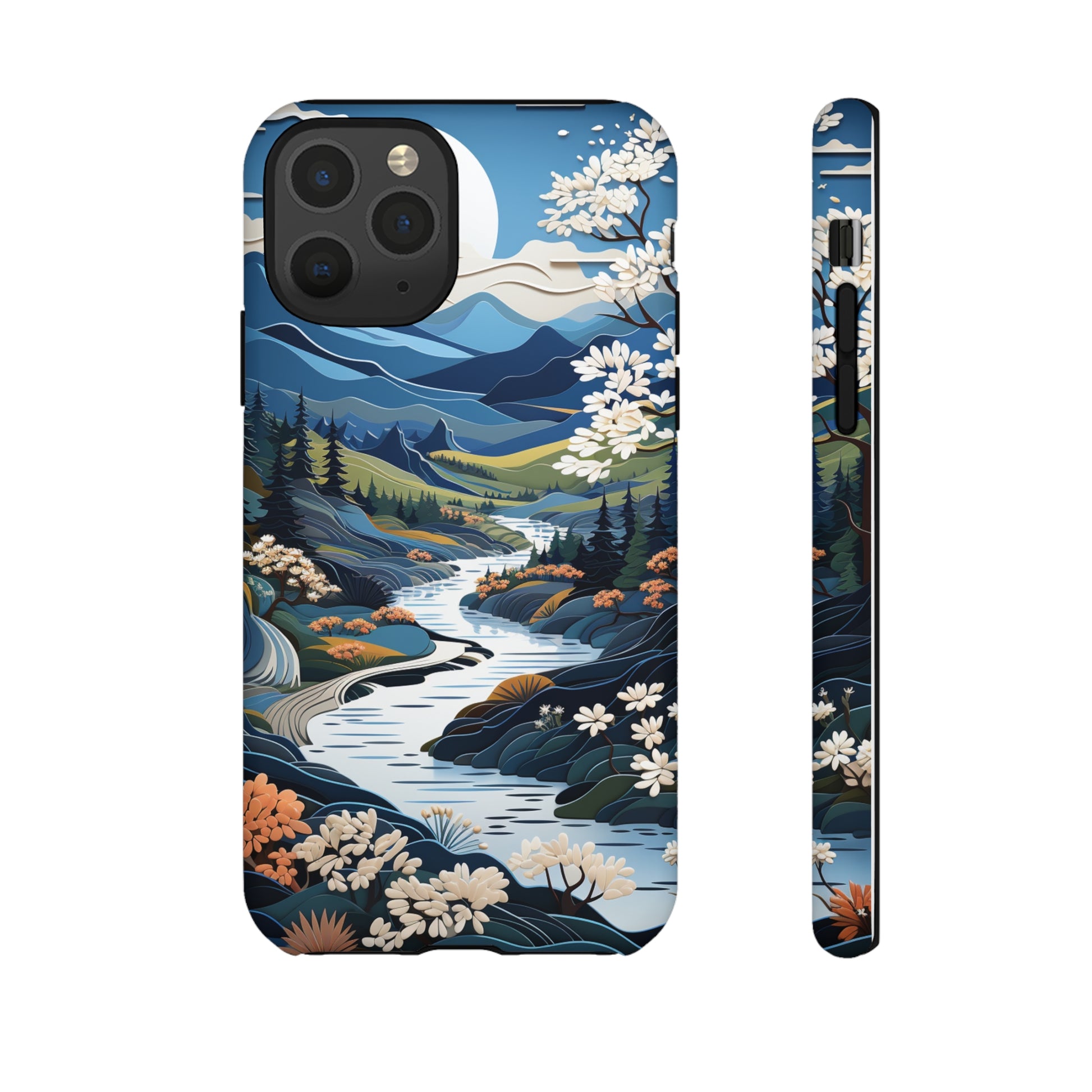 Vermont Landscape Retro Phone Case for iPhone 14 Pro Max 13 12 11 Se 2022 Xr Fits Samsung S23 Ultra S22 S21 A54 A14 And Pixel Xl 7 6a 5