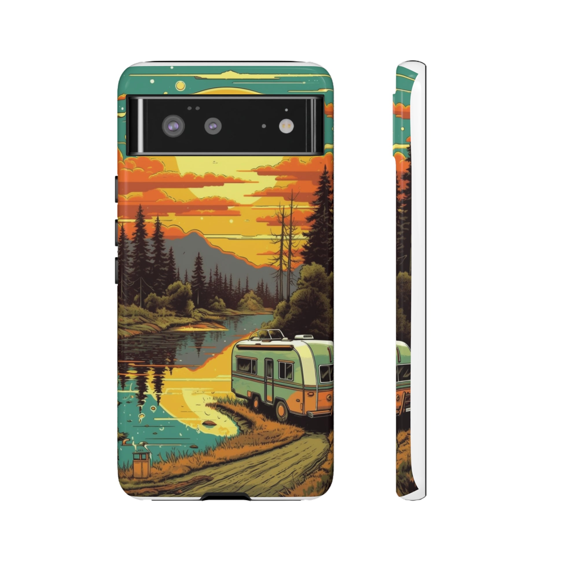 Maryland Retro Landscape Retro Phone Case for iPhone 14 Pro Max 13 12 11 Se 2022 Xr Fits Samsung S23 Ultra S22 S21 A54 A14 & Pixel Xl 7 6a 5