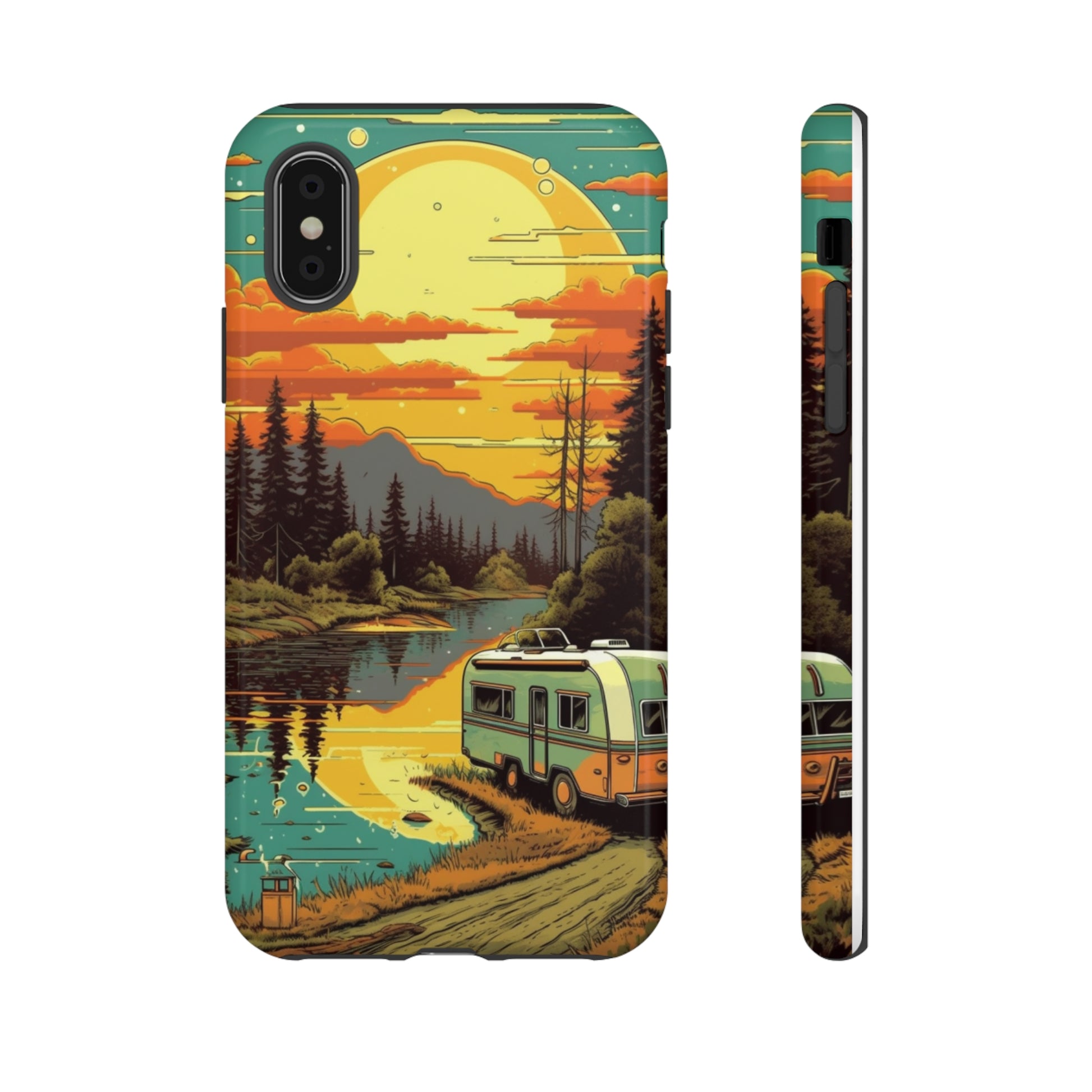 Maryland Retro Landscape Retro Phone Case for iPhone 14 Pro Max 13 12 11 Se 2022 Xr Fits Samsung S23 Ultra S22 S21 A54 A14 & Pixel Xl 7 6a 5