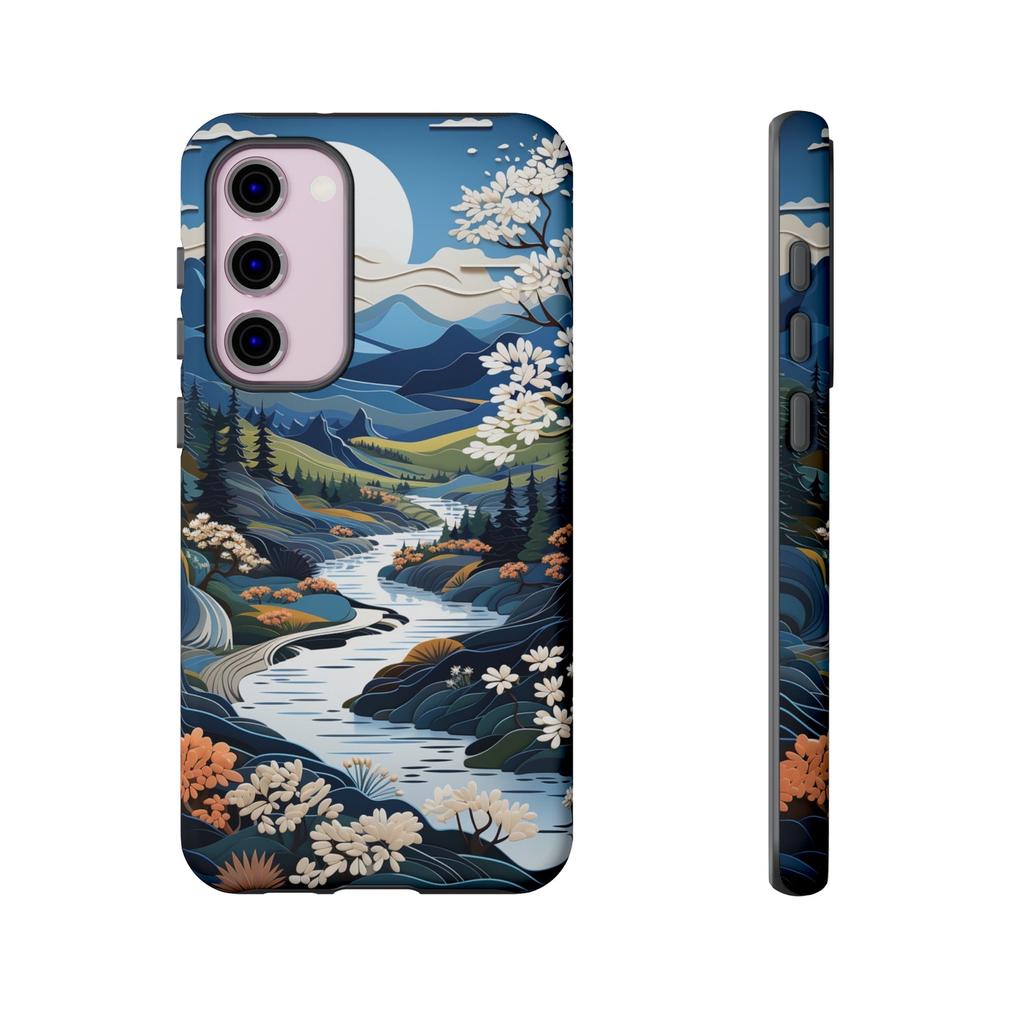 Vermont Landscape Retro Phone Case for iPhone 14 Pro Max 13 12 11 Se 2022 Xr Fits Samsung S23 Ultra S22 S21 A54 A14 And Pixel Xl 7 6a 5