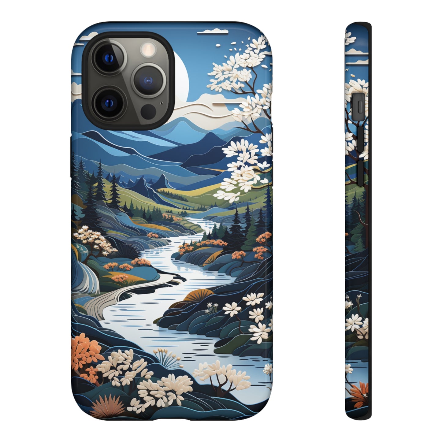 Vermont Landscape Retro Phone Case for iPhone 14 Pro Max 13 12 11 Se 2022 Xr Fits Samsung S23 Ultra S22 S21 A54 A14 And Pixel Xl 7 6a 5